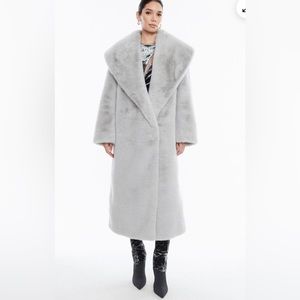 BCBGMAXAZRIA Faux Fur Long Coat